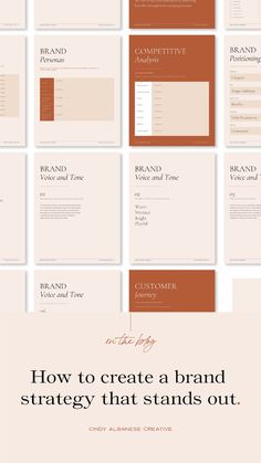 a bunch of different types of business cards with the words how to create a brand strategy that stands out