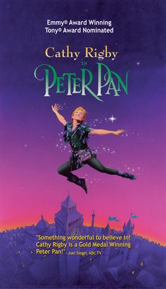 the movie poster for cathy rigy and peter pan