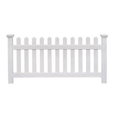 a white picket fence on a white background