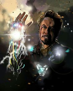 an image of iron man holding his hand up