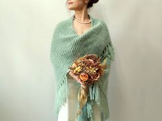 Sage Green Shawl İf you purchase 3 or more items please use ''BONUS'' as Coupon Code for 10% discount during the check out. MATERİAL: Mohair, fuzzy yarn (premium acrylic) COLOR: Sage green (pale mint) as shown AVAILABLE COLORS: 20 colors (See last picture) MEASUREMENTS: Length: 78'' (200cm) Width: 29'' (75cm) (without fringes) CARE INSTRUCTIONS: - Wash at low temperature on a gentle machine cycle - Do not tumble dry - Line dry - Do not wring to remove excess water - Do not use bleach - Do not us Fall Winter Wedding, Green Shawl, Fuzzy Scarf, Evening Scarf, Evening Wrap, Wedding Scarf, Evening Wraps, Bridal Cover Up, Crochet Wedding