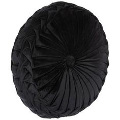 Dimensions: 16" H x 16" W x 4.81" D Shape: Circle Color: Black Content: 100% Polyester Quantity: 1 Care: Spot Clean Only Create an inviting space to relax in with this lovely Velvet Round Pillow. This plush pillow has a circular shape with a tufted center and a folded edge, all in a soft velvety material. Pair it with patterned pillows, warm blankets, and more for a cozy spot everyone will be eager to enjoy! Circle Black Pillow, How To Make A Round Pillow, Goth Apartment Decor Bedroom, Cute Decor Pillows, Goth Throw Pillows, Gothic Pillows, Goth Pillows, Boho Goth Decor, Black Velvet Pillows