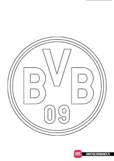 the bvb logo is shown in this black and white image, which has been drawn by