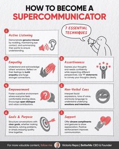 how to become a supercommunicator infographical poster - click to enlarge