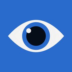 an eye on a blue background