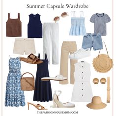 Building a Classic Summer Capsule Wardrobe Classic Summer Capsule Wardrobe, Comfy Mom Outfits, Capsule Clothing, Summer Outfit Guide, Creating A Capsule Wardrobe, Outfits Ladies, Realistic Fashion, Vivid Linen, Grandma Style