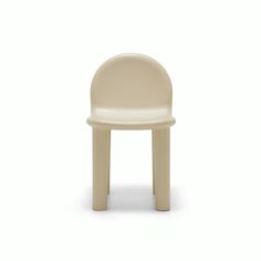 a white plastic chair on a white background