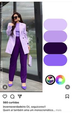 Purple Pants Outfit, Color Knowledge, Colour Combinations Fashion, Color Combos Outfit, Color Blocking Outfits, Color Combinations For Clothes, Outfit Primavera, Purple Pants, Purple Outfits