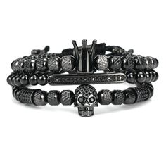 Overview: 100% new design and high quality Must-have for fashion women Have a beautiful appearance Specifications: Style: exotic Material: Stainless steel Type: bracelet, bracelet Color: black, gold, steel Package Content: 1 x Bracelet Set Head Braid, Bracelet Set Silver, European Women, Skull Bracelet, Woven Bracelets, Dress Size Chart, Cut And Style, New Design, Bracelet Set