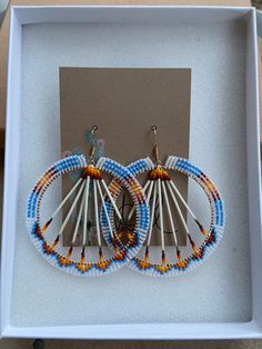 Beaded Hoop Earring Patterns, Native American Beadwork Earrings Tutorials, Quill Work, Powwow Regalia