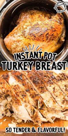 the instant pot turkey breast is ready to be cooked