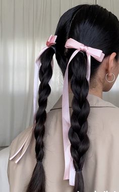 Hair Stylies, Pink Bows, Adam Sandler, American Beauty, Dream Hair, Aesthetic Hair, Trendy Hairstyles, Pink Ribbon