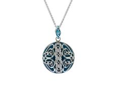 Keith Jack Silver Blue Enamel Black & White Cubic Norse Knot Pendant – Fifth Avenue Jewellers Enamel Jewelry, Silver Blue, Jewelry Design, Black White