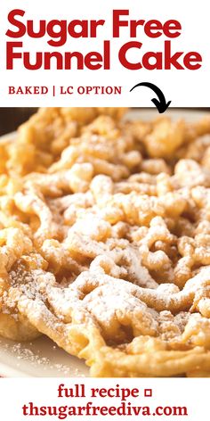 Sugar Free Funnel Cake Healthy Funnel Cake Recipe, Keto Funnel Cake Recipe, Sugar Free Powdered Sugar, Sugar Free Pastries, Sugar Free Cake Recipes, Paleo Deserts, Fair Recipes