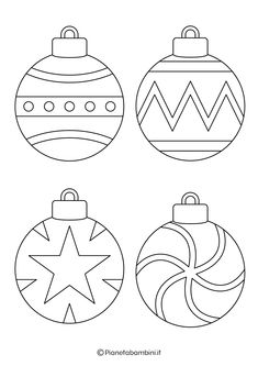 christmas ornaments coloring pages for kids