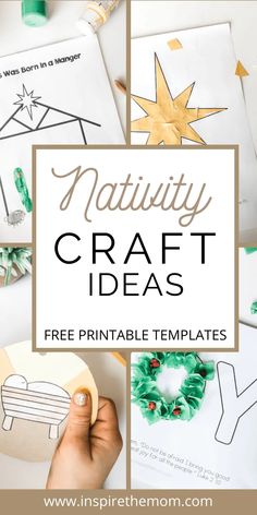 printable nativity craft ideas for kids to make with paper, scissors and glue