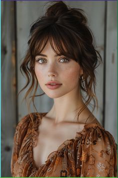 Wispy Curtain Bangs Haircut, Fringe And Face Framing Layers, Long Haircut With Fringe, Wispy Front Bangs With Face Framing, French Girl Fringe Long Hair, 80s Bangs Hairstyles, Shaggy Hair Bangs, Fringe Updo Hairstyles, Updo Fringe