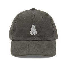 The perfect hat for someone that loves polar bears (or as a gift for yourself!). Handmade & stitched in the USA. As part of our commitment to sustainability, each cap is made-to-order. Plus this cap features a polar bear embroidered onto it from handmade scratch: no mass-produced patches! It pairs perfectly with our vintage corduroy dad cap that is oozing with retro style & charm. It is a classic, high-quality piece that will last you for years & years to come. Plus it is soft & comfy to wear! I Crab Rave, Slouchy Winter Hat, Boat Hat, Corduroy Cap, Sea Crab, Cute Polar Bear, Retro Hats, Vintage Corduroy, Embroidered Cap