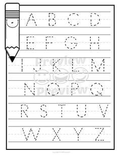 the letter k worksheet with an image of a pencil on top of it