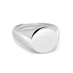 Discover the epitome of elegance with Nialaya's exquisite men's signet ring, a captivating creation that seamlessly blends craftsmanship and style. Handmade with precision from high-quality 925 sterling silver and luxuriously rhodium plated, this beautiful lightweight ring is an ideal gift for him.   The Circular Signet Ring stands out with its modern interpretation of the classic signet ring, featuring a sleek circular bezel that adds a touch of sophistication to any look. Embrace the contempor Signet Ring Men, July Birthstone Jewelry, August Birthstone Jewelry, Silver Signet Ring, Ring Men, Ring Stand, Pearl Jewellery Earrings, Jewelry Ring Box, Men's Jewelry Rings