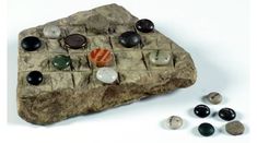 a rock with several different types of stones on it