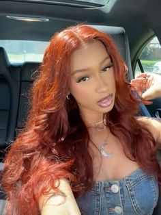 Ginger And Blonde Quick Weave, Fall Natural Hair Color, Redhead Baddie Aesthetic, Black Woman Orange Hair, Cowboy Copper Black Woman, Copper On Black Women, Reddish Brown Hair Black Women, Light Copper Red Hair, Ginger Hair On Light Skin