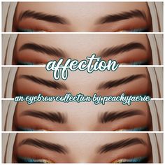 the before and after pictures of an eyebrow collection by peachyare