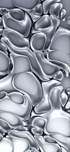 an abstract silver background with wavy shapes