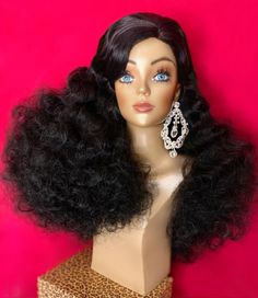 Lace front wigs and wigs with bangs, ideal for drag queens, cosplay characters, party celebrations, theatre, and wigs for women. SHIPPING UPGRADES AVAILABLE EXPRESS HANDLING (1-2 DAYS, $100) EXPEDITED HANDLING (3-5 DAY, $75) STANDARD (APPROX. 2 WEEKS, FREE)  READ BEFORE YOU BUY! ALL SALES ARE FINAL, NO EXCEPTIONS!  If you chose to purchase without reading the following listing information, you will NOT be refunded. By purchasing this item, buyer agrees without exception to all Terms of Service: Custom Lace Front Wigs, Drag Queen Costumes, Drag Wigs, Wig Costume, Party Wig, Wig Lace Front, Wig Lace, 70s Disco, Custom Wigs