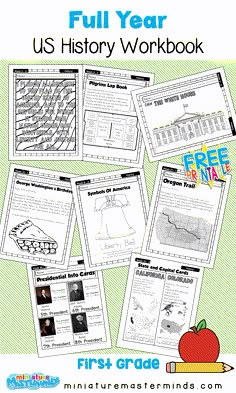 the full year us history workbook for first grade students