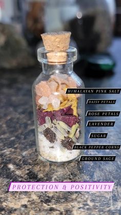 Spell Jar Ingredients, Positivity Spell, Love Spell Jar, Wicca Recipes, Jar Spells, Witch Bottles, Magia Das Ervas, Wiccan Magic, Witch Spirituality