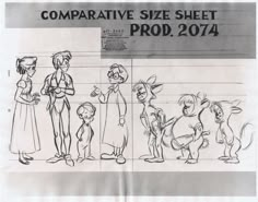 the original character sheet for disney's animated film, poo - poo