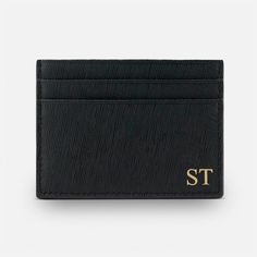 Clean-cut in 100% genuine saffiano leather, this streamlined card holder features 4 slots for your important plastic, while the contemporary centre pocket is ideal for stowing away your notes. The perfect gift for birthdays, weddings and everyday treats.  Card holder measure approx. 10 x 7.5cm. Personalise with up to 4 initials in a choice of Gold, Silver or Rose Gold foil. Personalise at bottom right corner or bottom centre. All orders are designed and printed in house and shipped out within 1 business day. We do not outsource to 3rd party fulfilment services.    Browse our other listings for matching accessories. Estimated delivery times: UK: First Class Royal Mail: Delivery in 1 to 3 Working days. EUROPE/WORLDWIDE: International Tracked: Delivery in 1 to 3 weeks. Express shipping option Personalized Card Holder, Leather Credit Card Wallet, Wedding Gift Ideas, Personalized Wedding Gift, Credit Card Wallet, Monogrammed Leather, Matching Accessories, Money Clip Wallet, Personalized Card