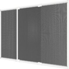 three panels that have different sizes and colors on each side, one is white and the other is gray