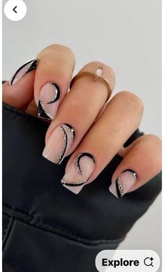 New Year Nails Design 2024, Nails Care, Simple Gel Nails, French Nail Designs, Spring Nail Designs, Black Nail Designs, Nail Designs Glitter, Elegant Nails, Fabulous Nails