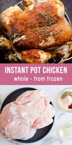 instant pot rotissee chicken from frozen in the slow cooker and then cooked