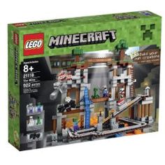 the lego minecraft set is in its box