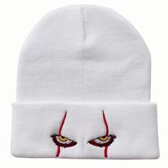 20% Off Bundles! New With Tags. No Flaws. See Images For Details. Brand: Unknown Item: Beanie Theme: Horror Movie Movie: It Character: Pennywise Size: One Size Color: White Pattern: Solid Fabric Type: Knit Material: 100% Acrylic Wash: Machine Please Ask All Questions Before Purchasing. #Halloween Trendy White Hat For Fall, Casual One Size Hats For Halloween, White Cap For Fall, White Fall Cap Hat, White Winter Hat One Size Fits All, White Beanie For Winter, Casual One Size Halloween Hats, Casual White Hat For Fall, Casual White Knitted Beanie