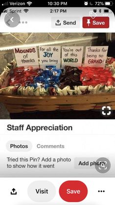 an iphone photo with the words staff appreciation on it