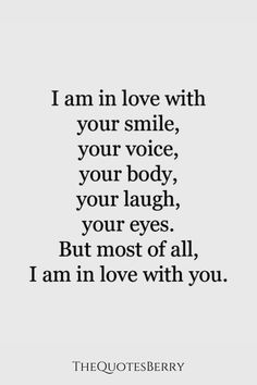 the quote i am in love with your smile