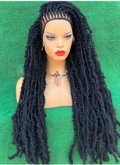 braided hair is made with synthetic faux locs Cornrow weave infront and faux locs at the tips and crotchet locs at the back. Look good with our wigs no need to sit for hours to get that perfect look. Fits any outfits and events. Hair can be made with different colours. Avaliable in other colors please kindly contact us if you need other colors. We make to fit different head sizes. Fast shipping Bob Braids Hairstyles, Tight Braids, Bob Braids, Cornrow, Braided Hair, Braids Wig, Faux Locs, Braids Hairstyles, Wig Cap