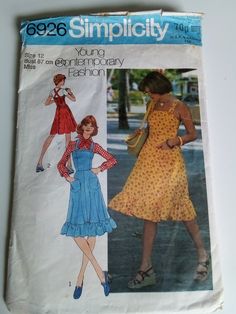 a woman's dress and top sewing pattern