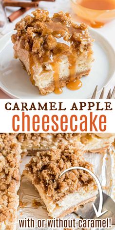 caramel apple cheesecake with or without caramel on top