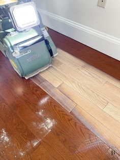 a floor that has been cleaned with a machine