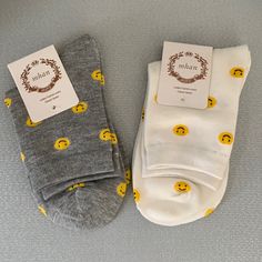 New Fun Ladies Smiley Face Socks! Smiley Face Socks, Diamond Tights, Cow Socks, Kate Spade Bridal, Smartwool Socks, Wool Blend Socks, Garter Belt And Stockings, Face Socks, Floral Socks