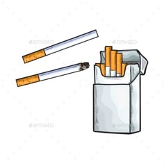 Unlabeled Standing Open Pack of Cigarettes Drawing Accessories, Props Art, White Gel Pen, White Pencil, White Acrylic Paint, 3d Drawings, Club Design, Drawing Skills, Realistic Drawings