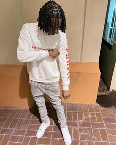 Dreadhead Outfits, Dude Outfits, Gangsta Fits Men, Guy With Dreads Pfp, Outfits With Air Forces, Tuff Fits, Hood Dude Outfits, Nike Tech Fleece Tracksuit, Dreads Styles Black