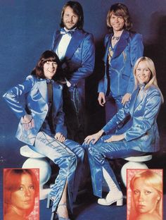 the abra special album cover with three women in blue outfits and one man sitting on a stool