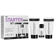 What it is: A starter kit with three clinically tested bestsellers to build the foundations of a powerhouse skincare routine for hydrated, healthier-looking skin.Skin Type: Normal, Dry, Combination, and OilySkincare Concerns: Dryness and DullnessHighlighted Ingredients:- 3% Oat Kernel Oil: Effectively removes impurities and supports skin's moisture levels.- Multi-Molecular Hyaluronic Acid: Delivers hydration across multiple layers of the skin.- 5% Niacinamide: Visibly brightens while minimizing Oat Cleansing Balm, The Inkey List, Inkey List, Lightweight Moisturizer, Oil Free Moisturizers, Skincare Gift Set, Oily Skin Care, Dewy Skin, Hyaluronic Acid Serum