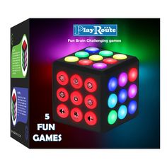 PRICES MAY VARY. FUN BRAIN-TRAINING GAMES - The Play Route Light Up Cube offers five (5) fun and exciting Light, Memory, and Brain Games. An engaging electronic handheld game toy that's an ideal Travel accessory for kids and Teens ages 6-12 years old. IDEAL GIFT FOR GIRLS AND BOYS - This Light Up Cube is ideal for kids Teens and even Adults. The 4 fun light-up games make it the best gift idea for children Boys & Girls of all ages for christmas, Holidays, Birthdays, or any other occasion. IMPROVE Cool Toys For Boys, Brain Memory, Fun Brain, Card Games For Kids, Cube Toy, The Game Is Over, Memory Game, Brain Games, Stem Toys